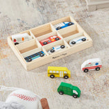 Melissa & Doug - Wooden Town Vehicles Set & Wooden Cars Vehicle Set