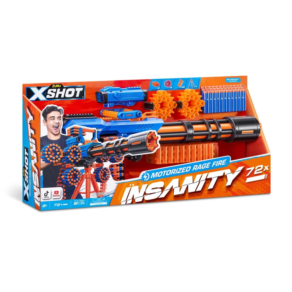 X-Shot Insanity Motorized Age Fire Gatling Gun w/ Tripod