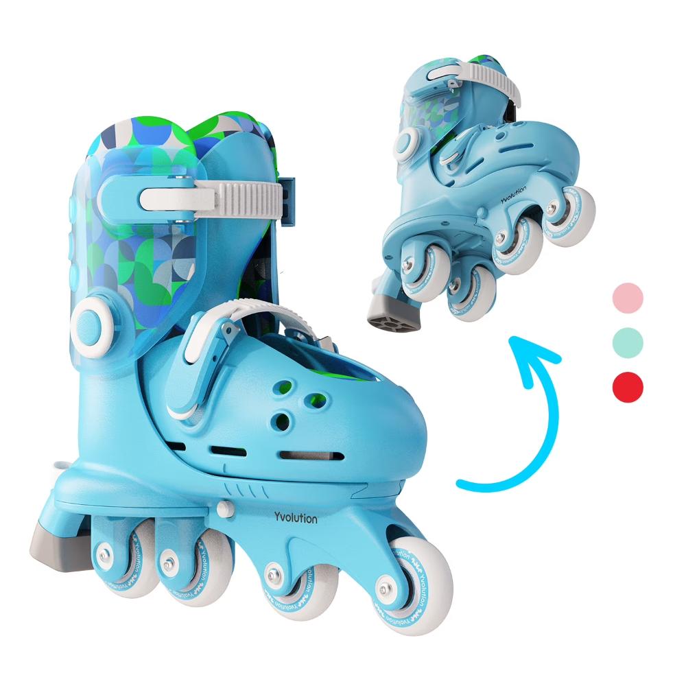 YVOLUTION TWISTA SKATES 7 11 BLUE