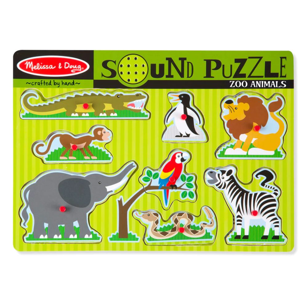 Melissa & Doug - Zoo Animals Sound Puzzle - 8 Pieces