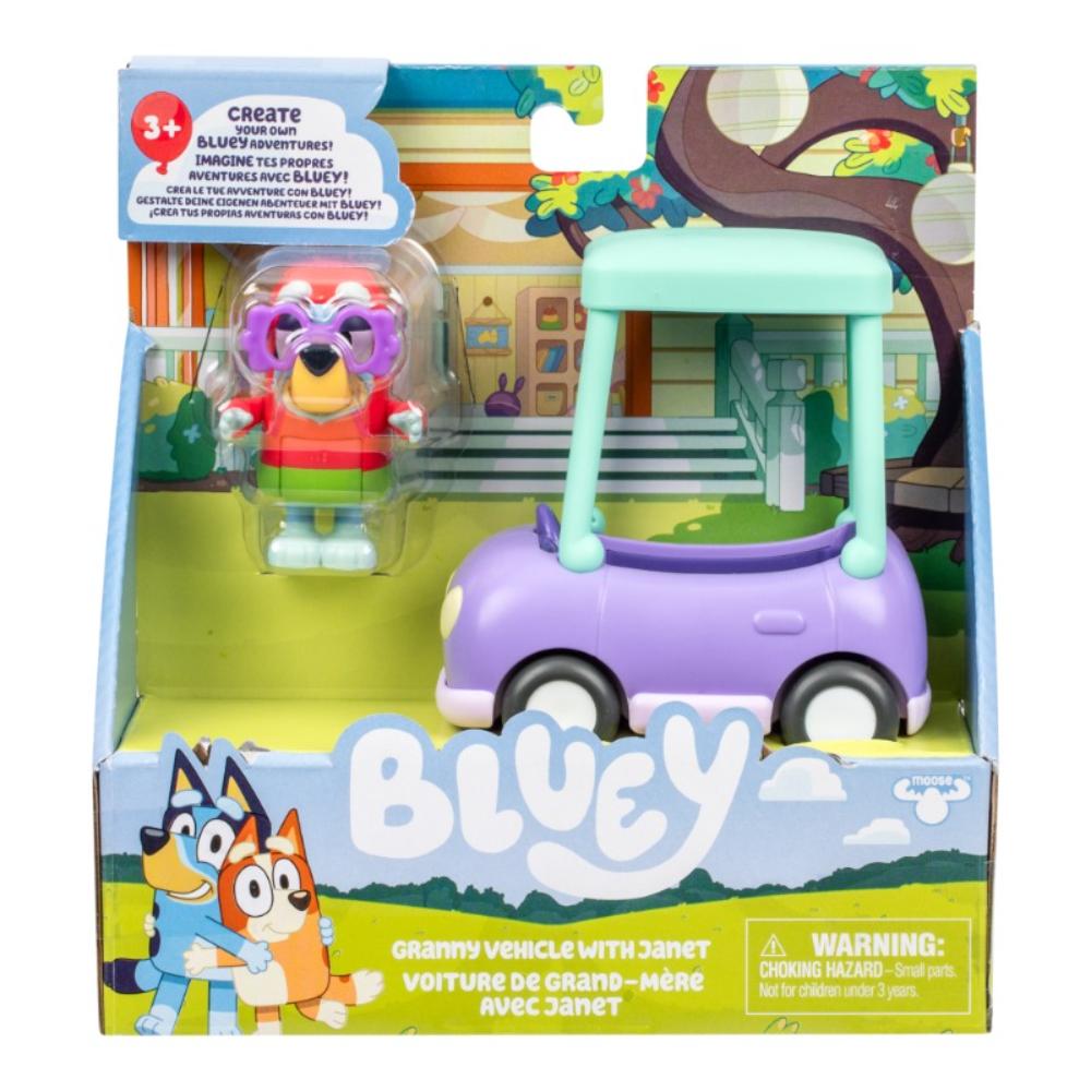 Bluey S13 Bluey Figure & Vehicle Granny Car with Janet