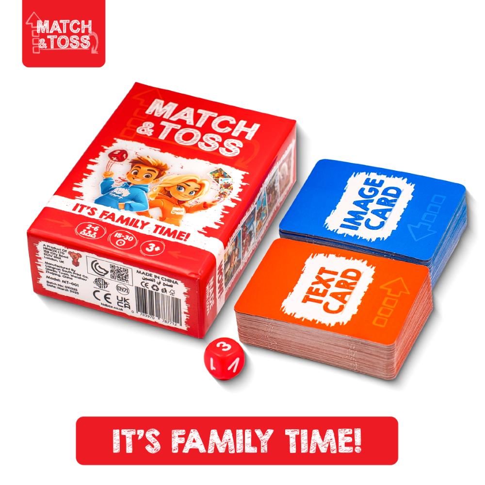 Match and Toss  Family Card Game