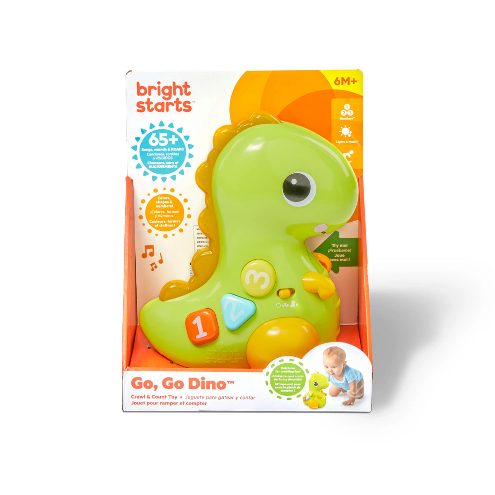 Bright Starts Go, Go, Dino Crawl & Count Musical Dual Mode Light-Up Toy