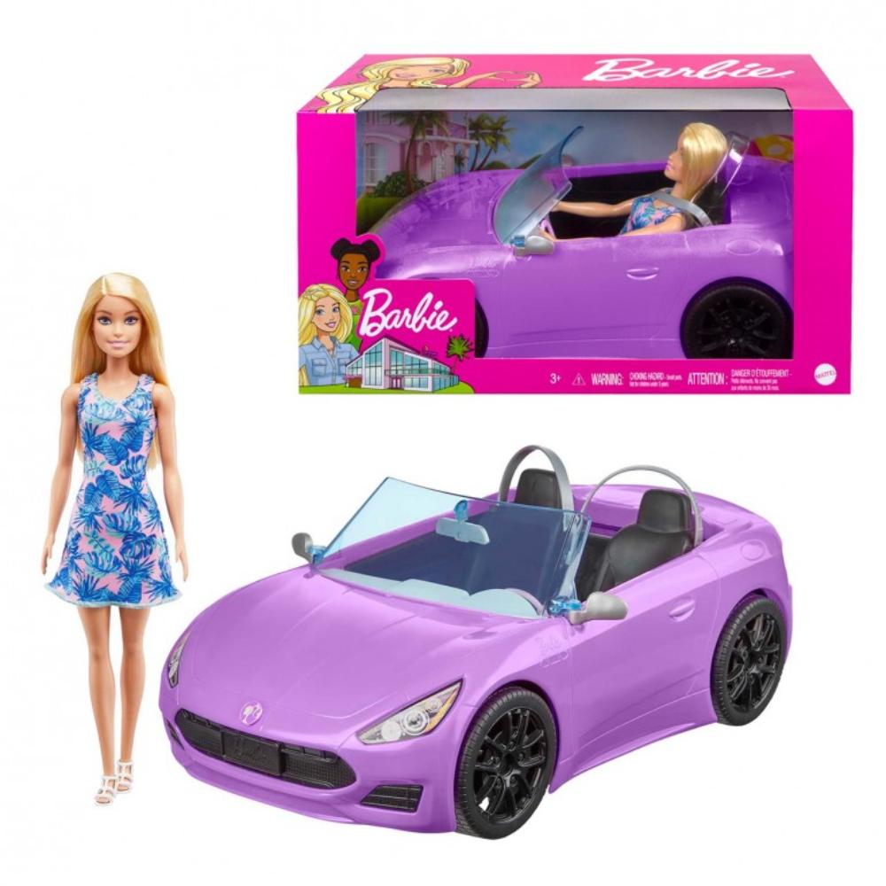 Barbie Glam Convertible Vehicle with Doll