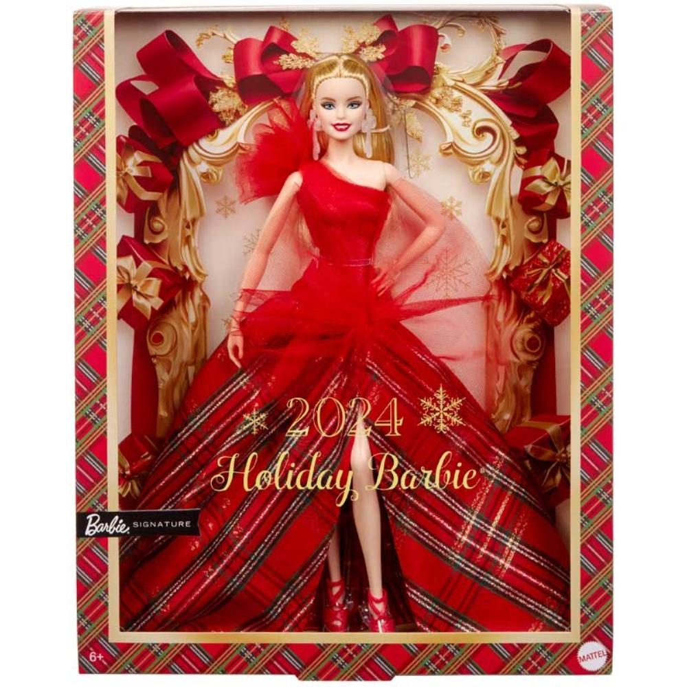 Barbie Signature Holiday Doll Blonde in Gown with Plaid Skirt Barbie Signature Holiday Doll Blonde in Gown with Plaid Skirt