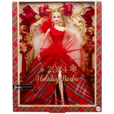 Barbie Signature Holiday Doll Blonde in Gown with Plaid Skirt