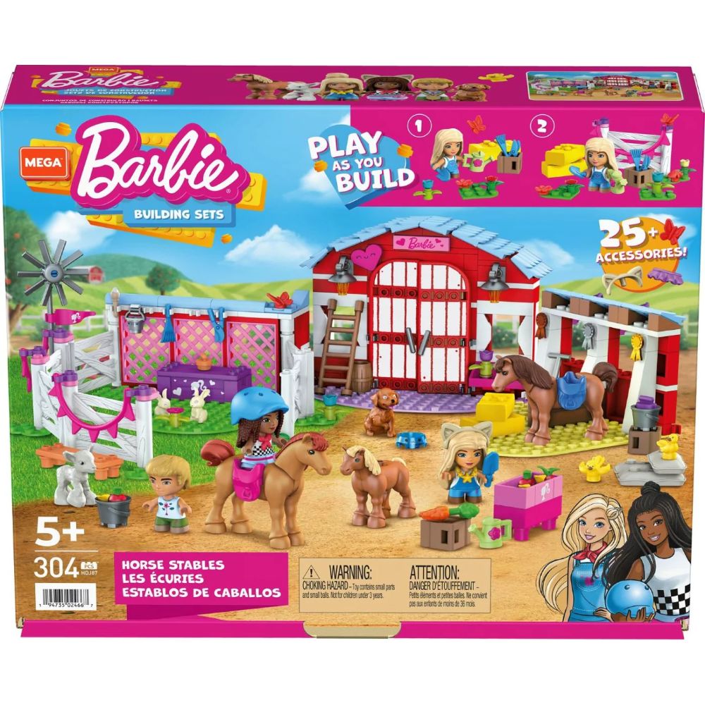 Mega Construx Barbie Convertible Beach Adventure, Building Toys for Kids