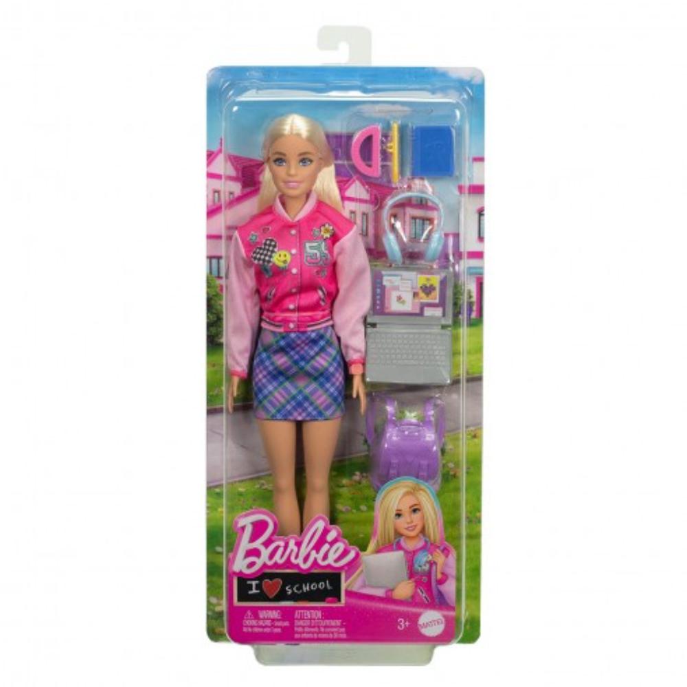 Barbie I Love School Doll Set With & 7 Accessories