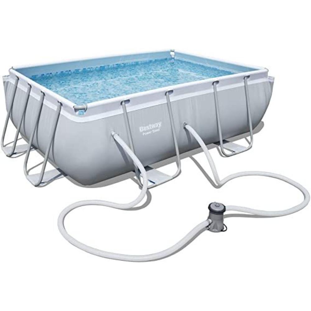 Bestway 9'3" x 6'5" x 33"/2.82m x 1.96m x 84cm Rectangular Pool Set