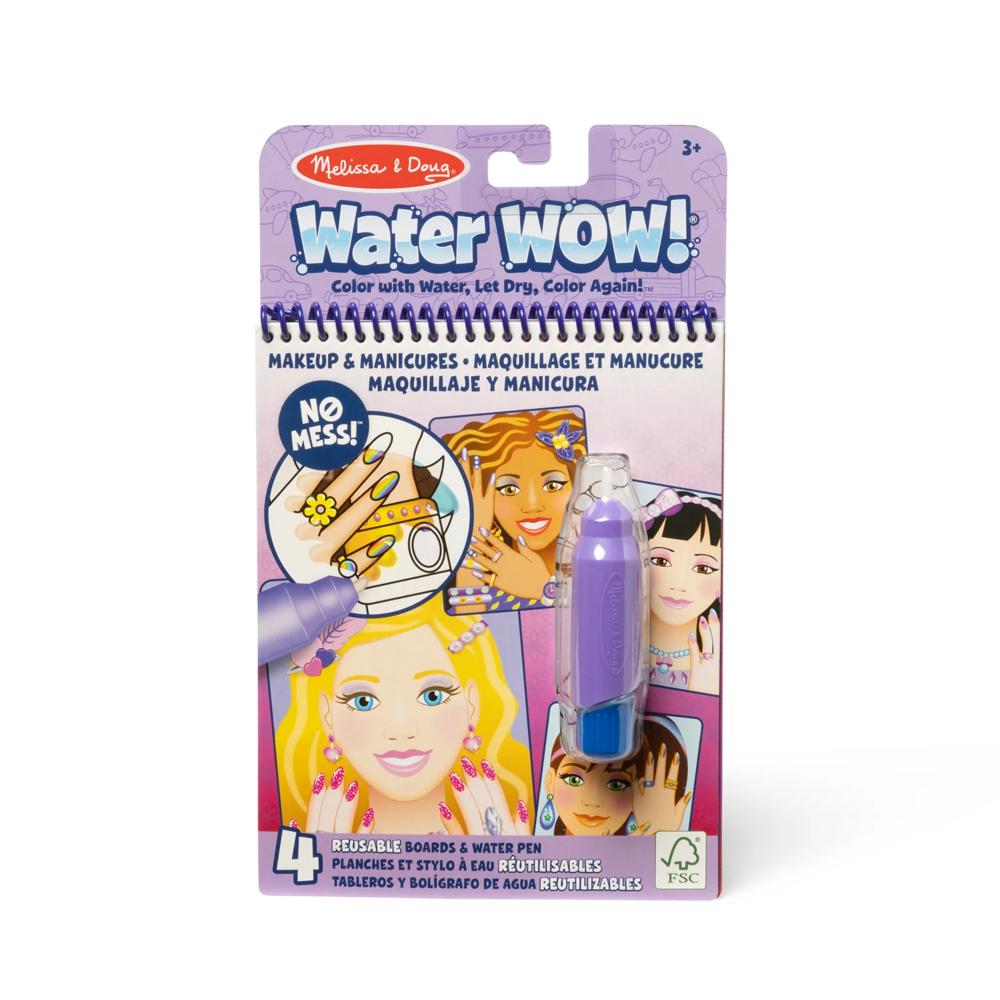 Melissa & Doug On the Go Water Wow! Water-Reveal Pad - Makeup & Manicures