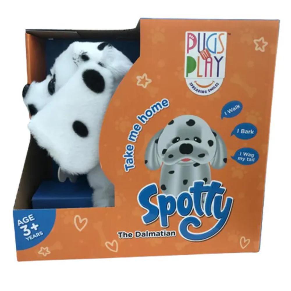 Pugs At Play Walking Spotty