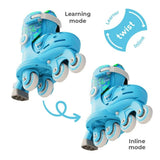 YVOLUTION TWISTA SKATES 7 11 BLUE
