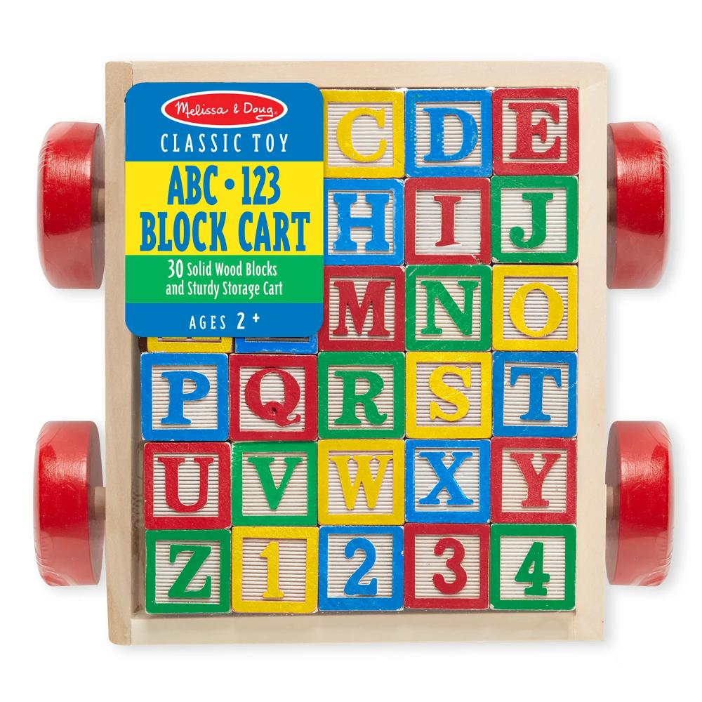 Melissa & Doug Classic ABC Block Cart