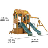 KidKraft Overland Heights Wooden Swing Set