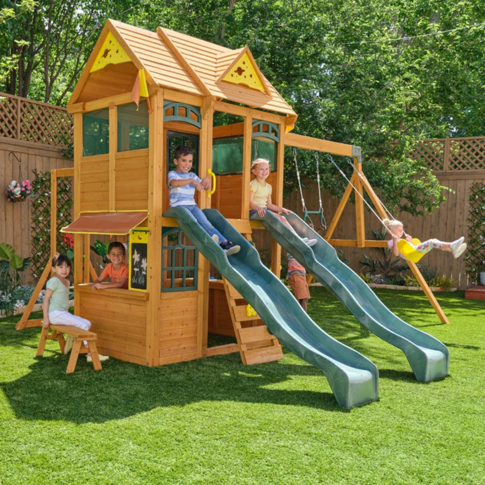 KidKraft Overland Heights Wooden Swing Set KidKraft Overland Heights Wooden Swing Set
