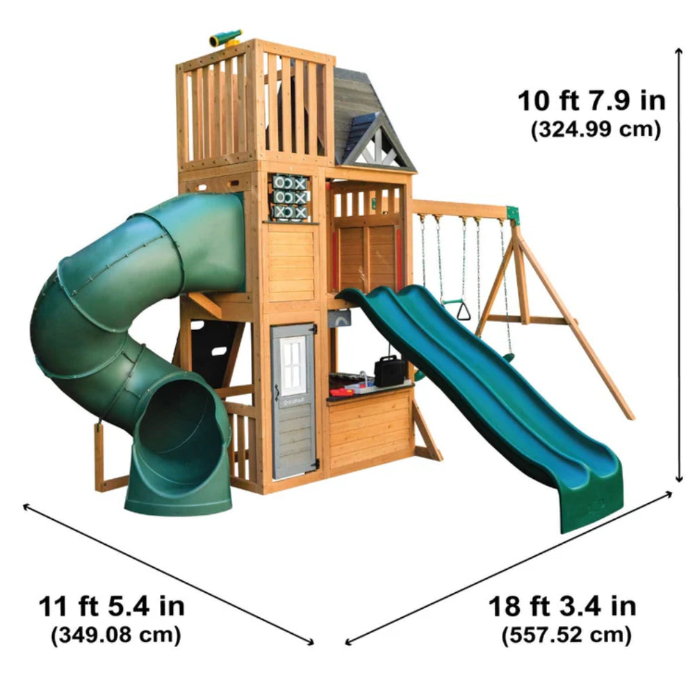KidKraft Summit View Wooden Swing Set