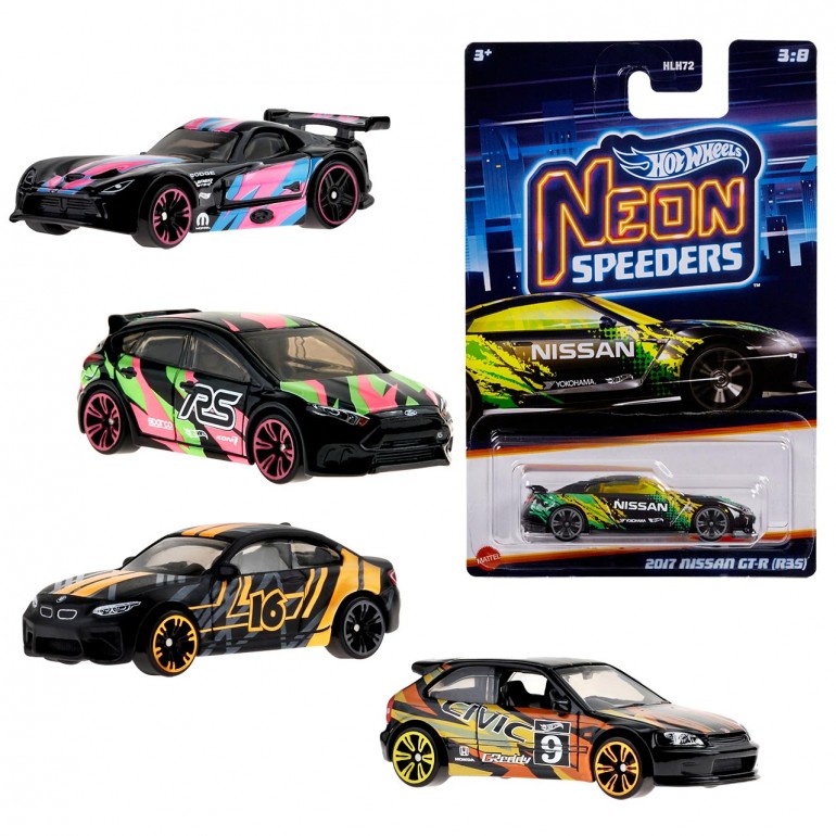 Hot Wheels Themed Neon Speeders Asst