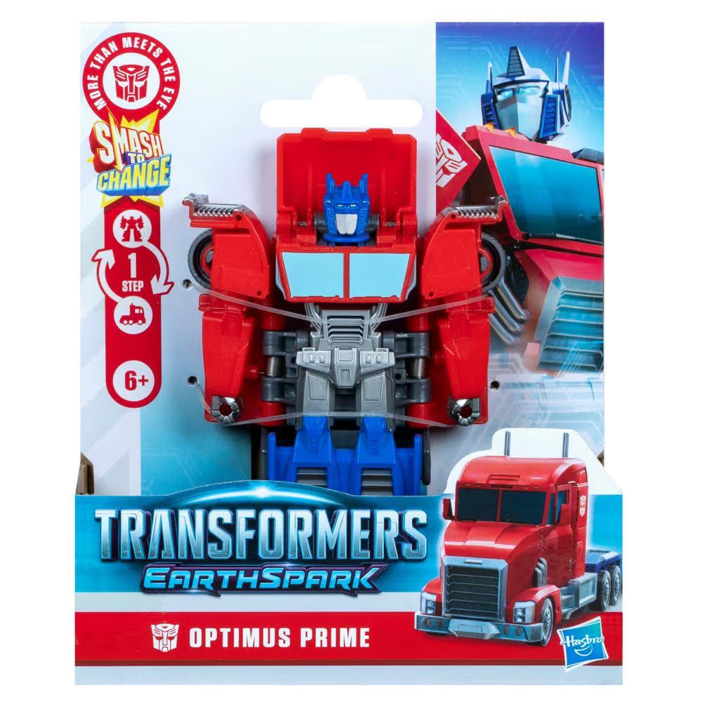 Transformers EarthSpark 1-Step Smash Changers Optimus Prime Action Figure Transformers EarthSpark 1-Step Smash Changers Optimus Prime Action Figure