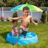 Step2 Play & Shade Pool, Kids Activity Pool with Umbrella