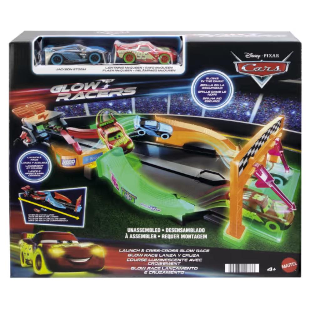 Disney Pixar Cars Glow Racers Cross-Lane Playset