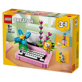 LEGO Typewriter With Flowers