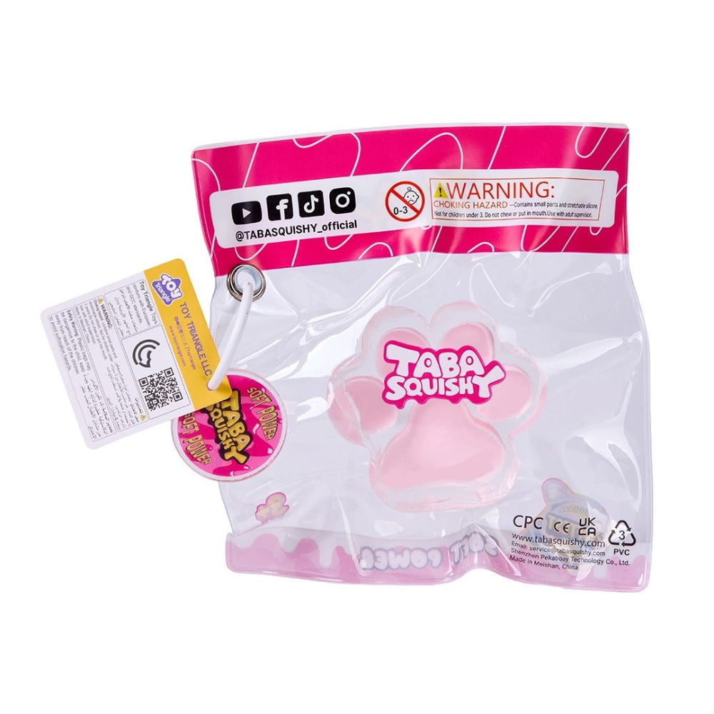 Taba Squishy Transparent Pink Paw