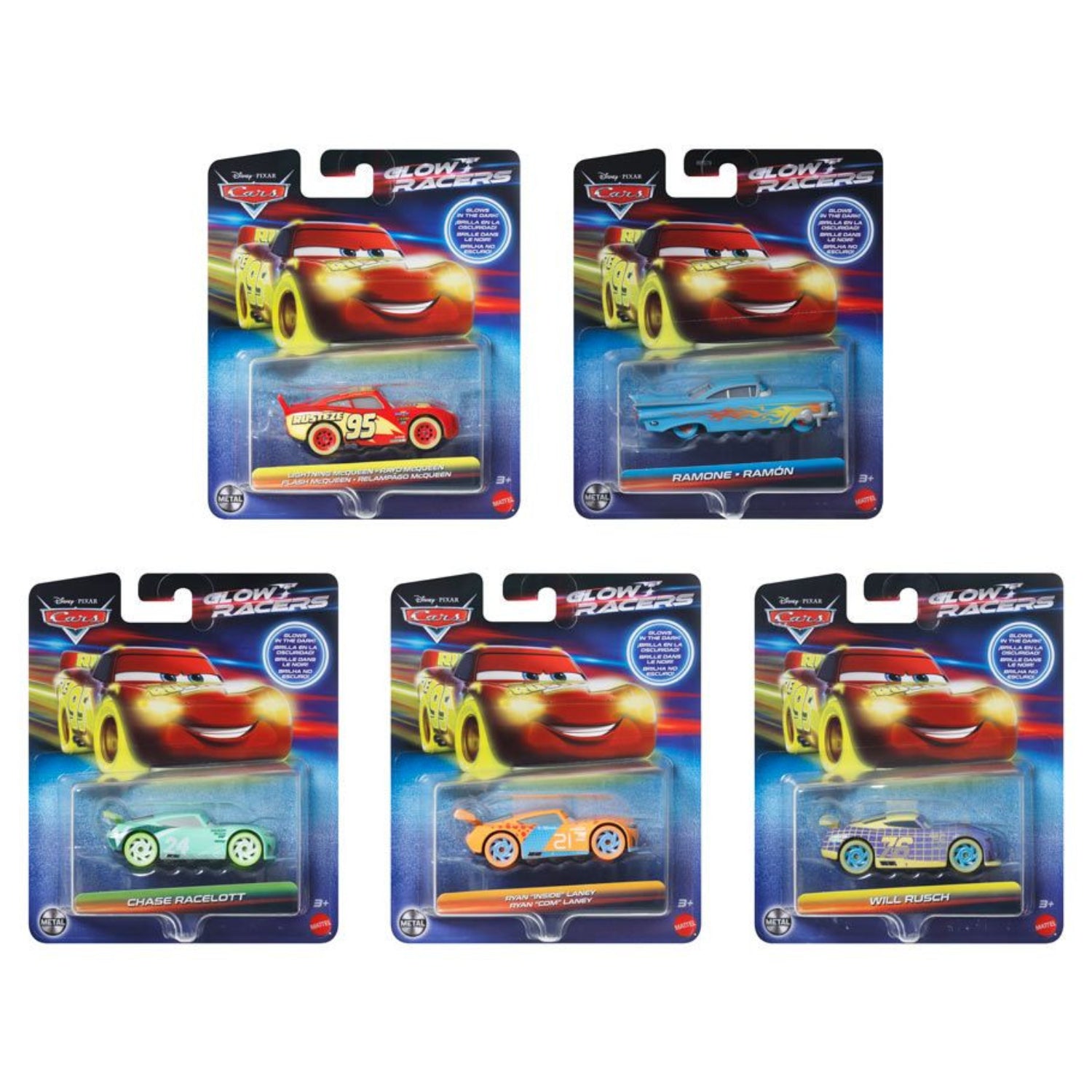 Cars Night Racing Die Cast Singles Asst