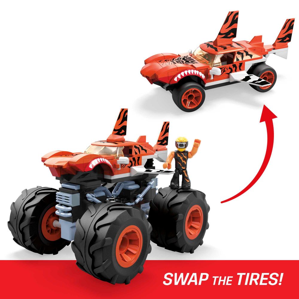Hot Wheels Mega Construx Tiger Shark Monster Truck