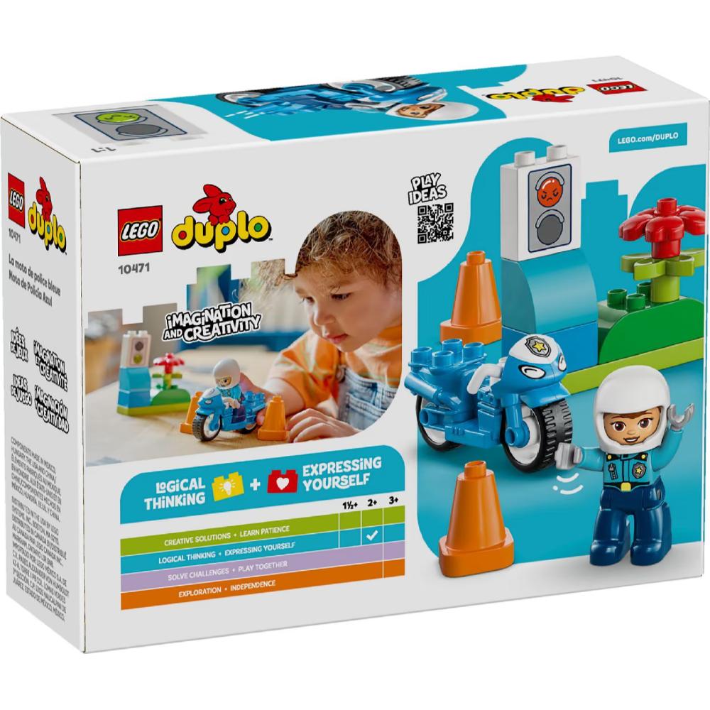 Lego Blue Police Motorcycle