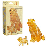 Crystal Puzzle Golden Retriever & Puppy Golden