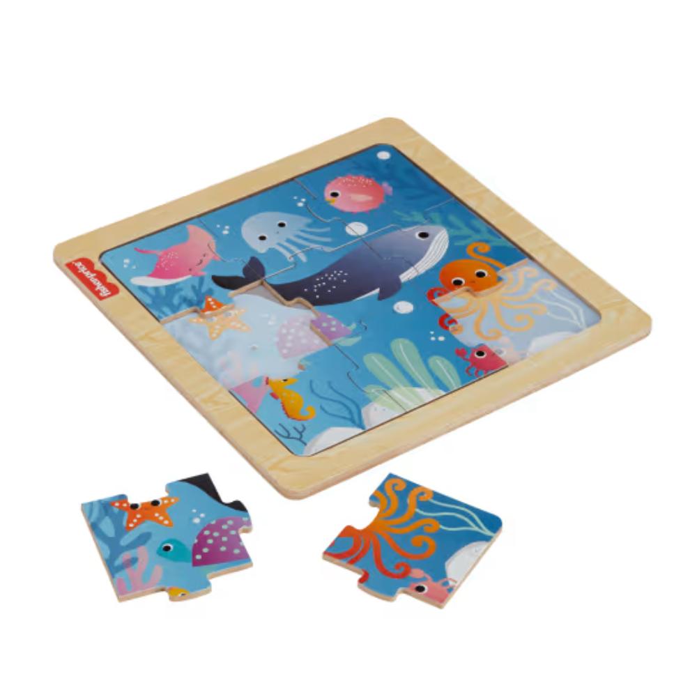 Fisher-Price Wooden Mini Jigsaw Puzzle Assorted Fisher-Price Wooden Mini Jigsaw Puzzle Assorted