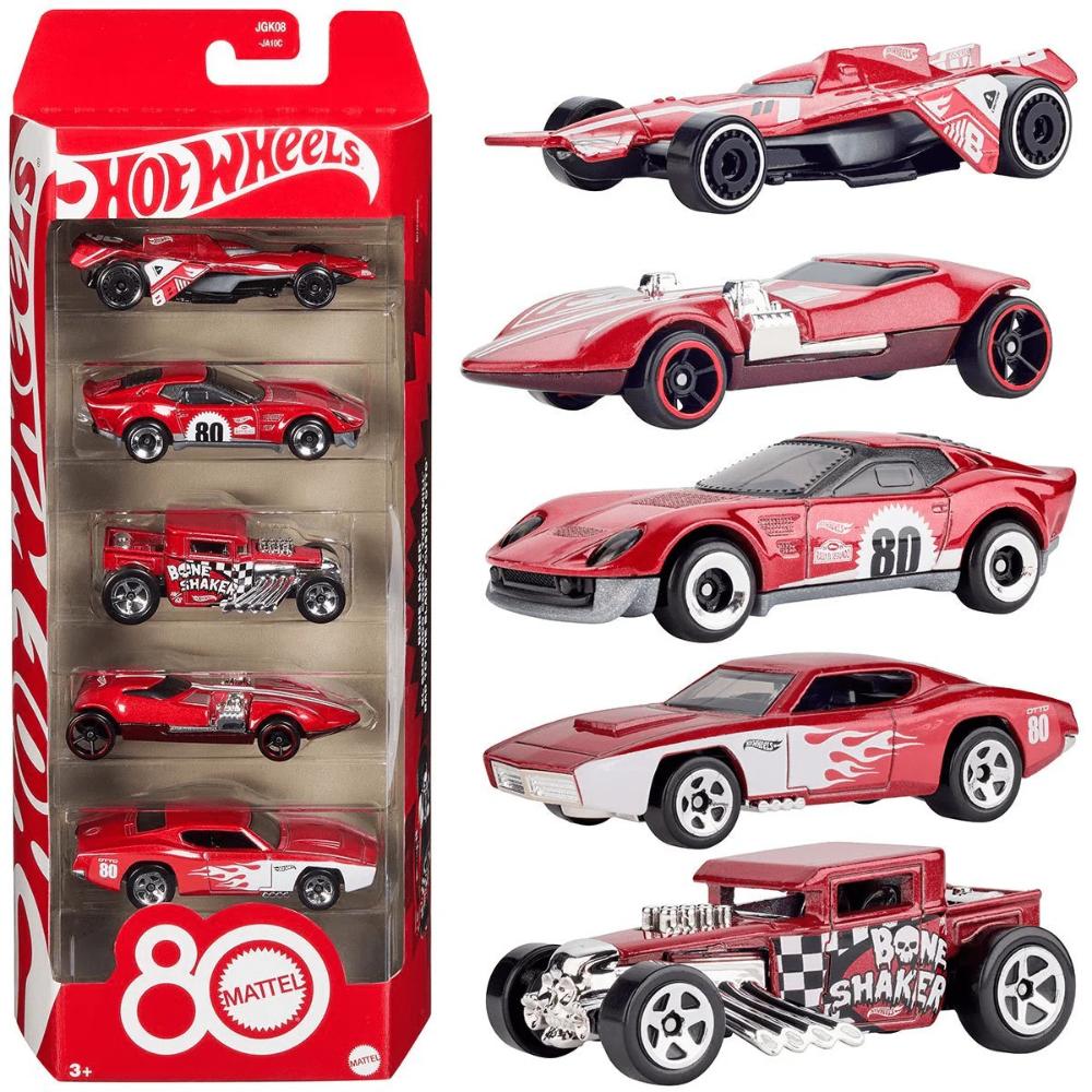 Hot Wheels Mattel 80th Anniversary 5 Pack – Toys4me