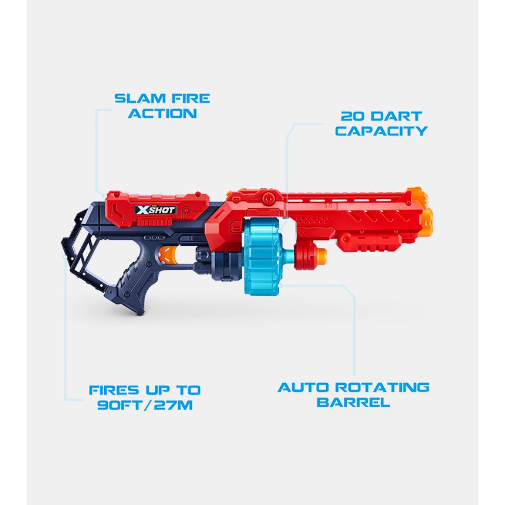 X Shot Combo Pack Turbo Fire & Fury 4 & Micro with 48 Foam Darts