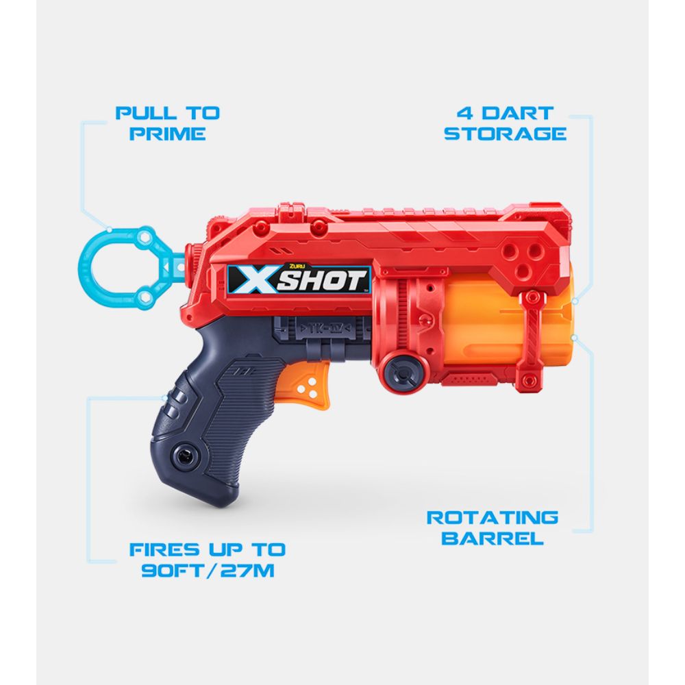 X Shot Combo Pack Turbo Fire & Fury 4 & Micro with 48 Foam Darts