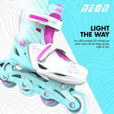 YVolution Neon Inline Skates Teal Pink