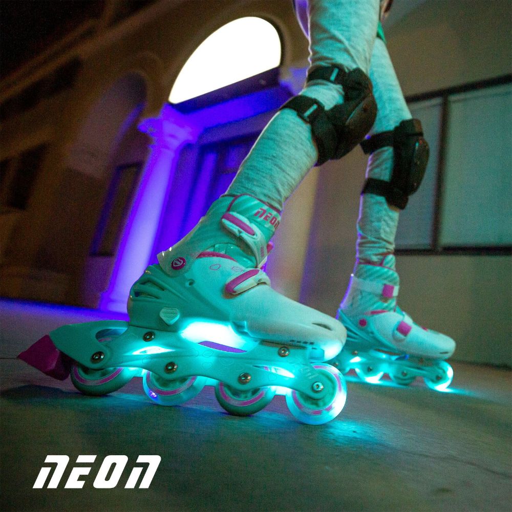 YVolution Neon Inline Skates Teal Pink