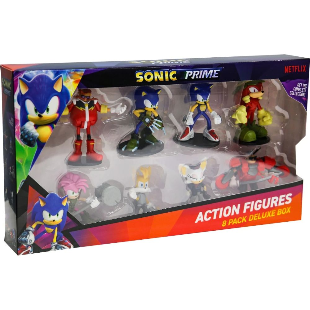 Sonic Prime 6.5cm Collectible Figures 8 Pack Deluxe Box - Assorted*