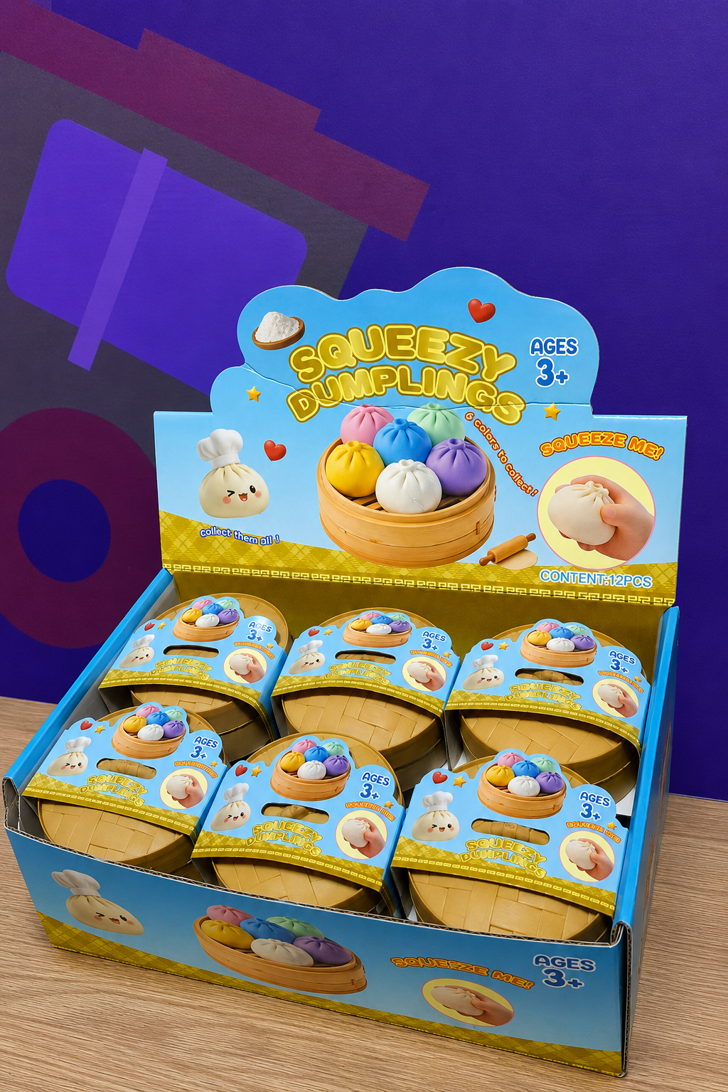Squeezy Bun Large emoji 4-color Squeezy Dumplings