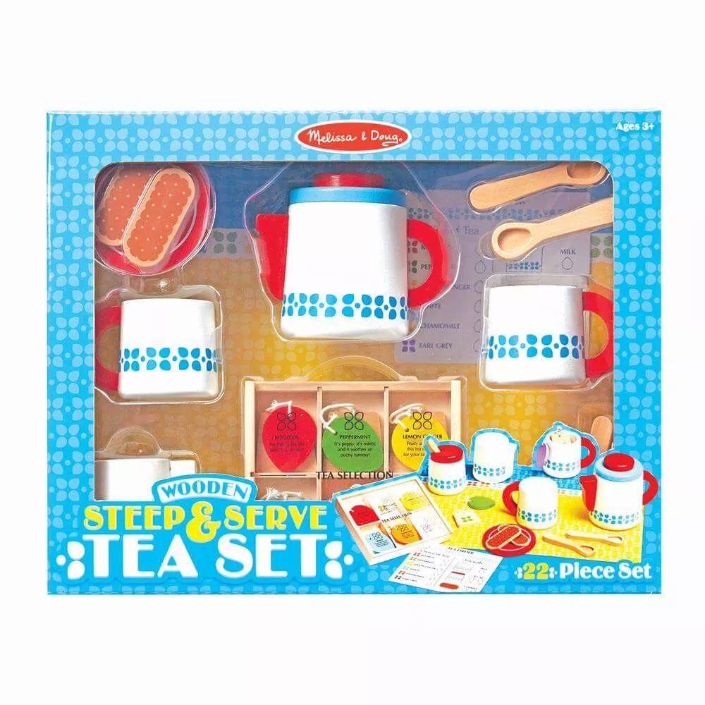 Melissa & Doug - Wooden Steep & Serve Tea Set