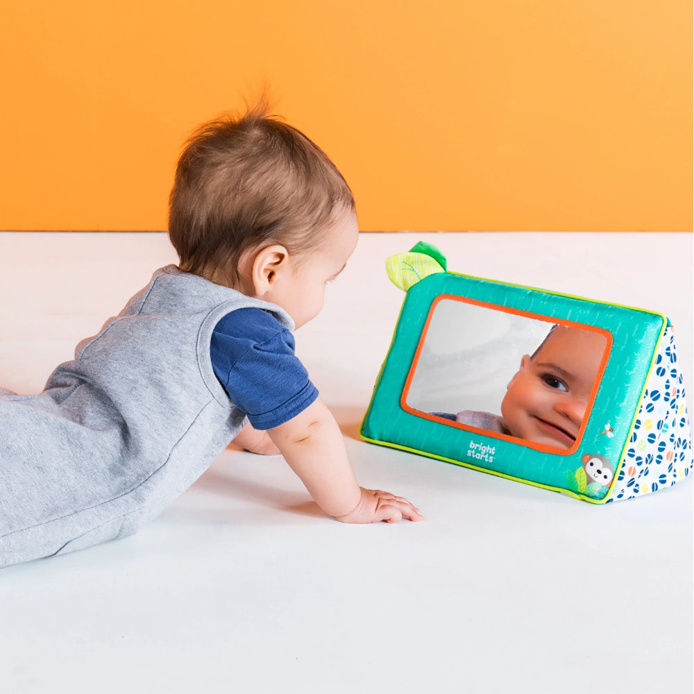 Bright Starts Sit & See Safari Floor Mirror Tummy Time Activity Toy