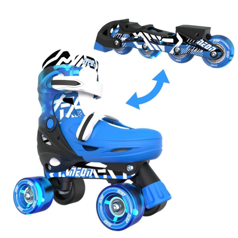 NEON COMBO SKATES SIZE 36 GOTEKI BLUE NEON COMBO SKATES SIZE 36 GOTEKI BLUE