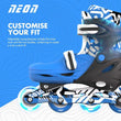 NEON COMBO SKATES SIZE 36 GOTEKI BLUE