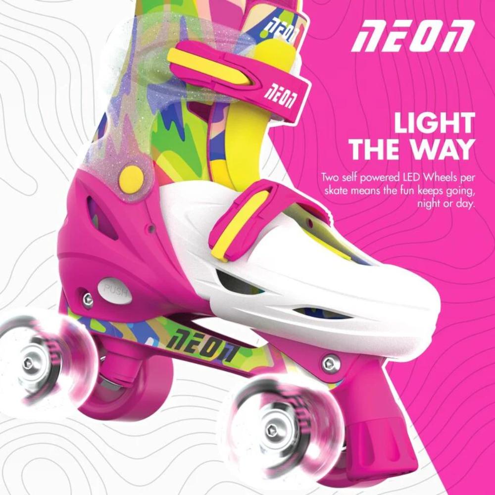 NEON COMBO SKATES SIZE 36 PINK YELLOW