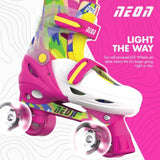 NEON COMBO SKATES SIZE 36 PINK YELLOW