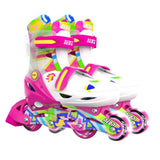 NEON COMBO SKATES SIZE 36 PINK YELLOW