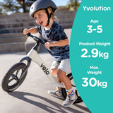 YVolution Velo Pro Balance Bike White