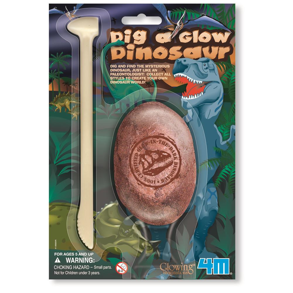 4M KidzLabs / Dig A Glow Dinosaur (6 Assorted)  Image#1