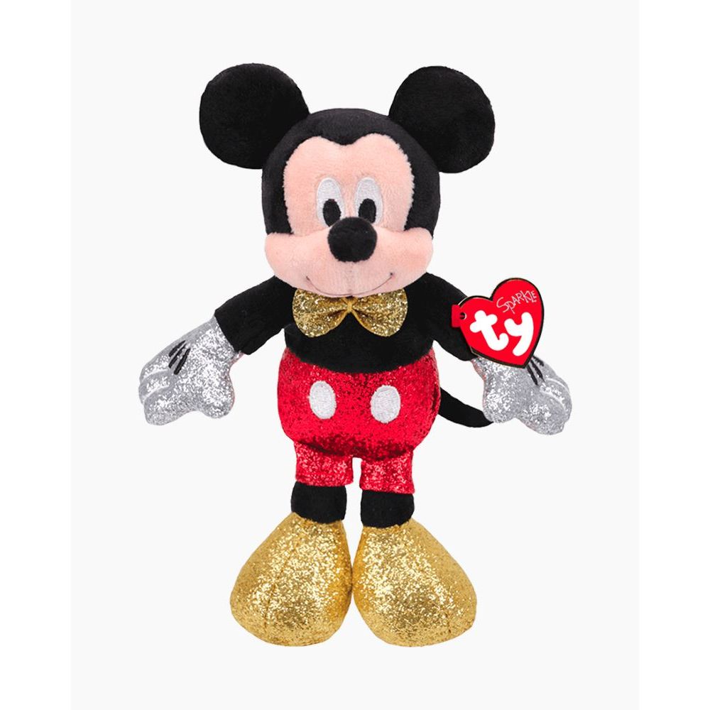 TY Disney Mickey Mouse Sparkle Red Meduim