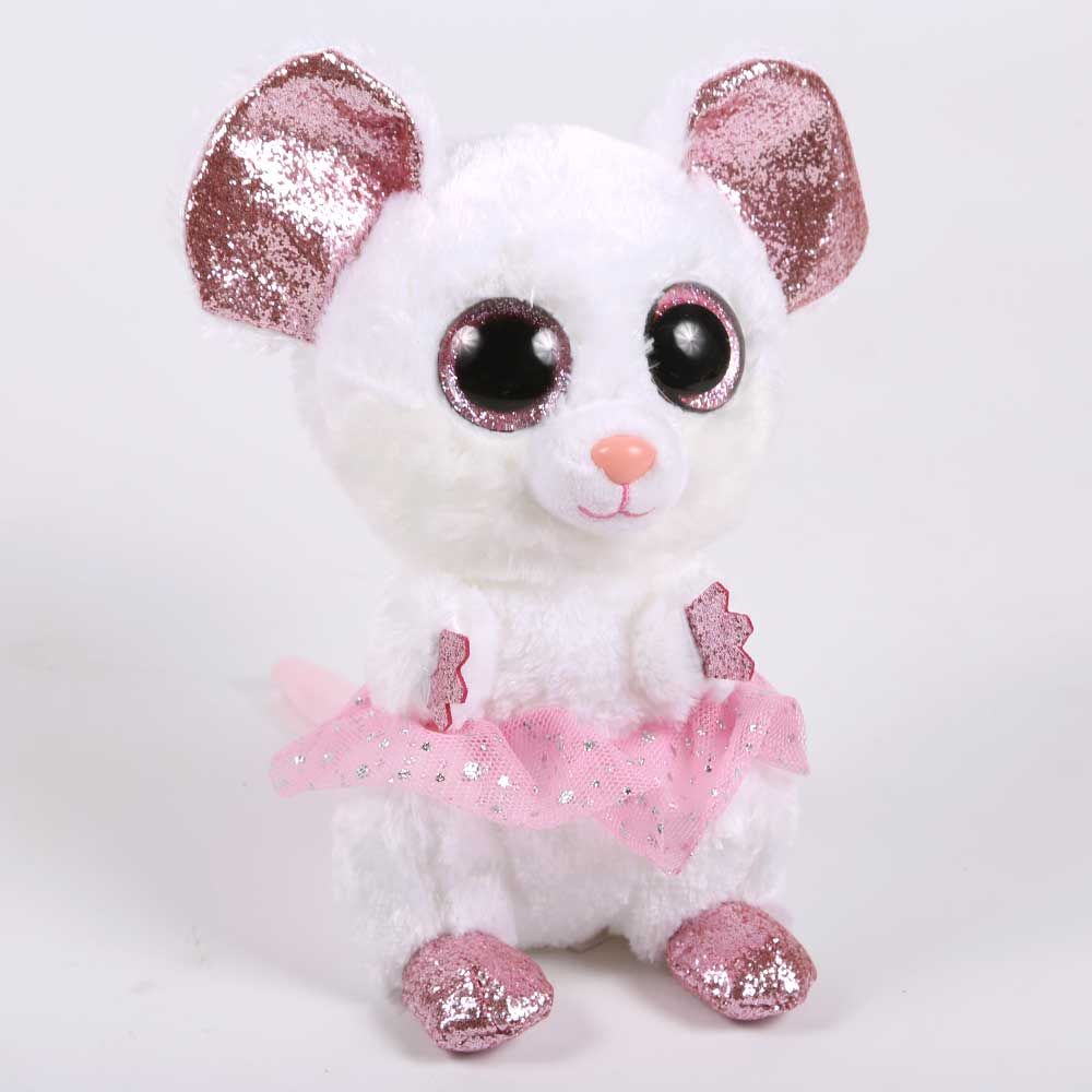 TY Beanie Boos Mouse Nina Balerina White