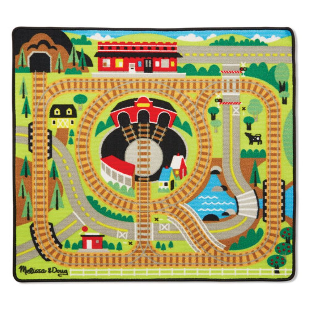 Melissa & Doug Round the Rails Train Rug